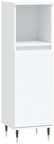 3 pcs conjunto móveis casa de banho madeira processada branco