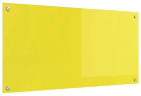vidaXL Proteção de Cozinha Amarelo 100 x 50 cm vidro temperado