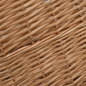 Cesto para lenha com pegas 78x54x34 cm salgueiro natural