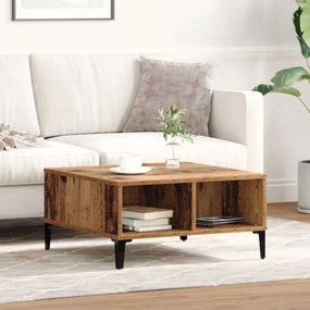 Mesa de Cafe da vidaXL Madeira Antiga 60x60x30 cm Madeira Engenharia
