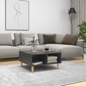 vidaXL Mesa de centro 60x60x30 cm contraplacado cinzento