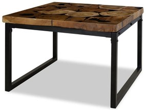 Mesa de centro em resina de teca 60x60x40 cm