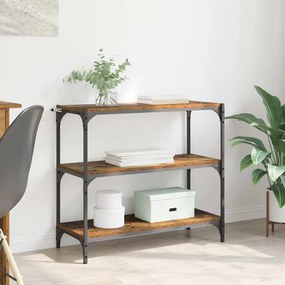 vidaXL Gabinete de Livros Madeira Antiga 80 x 33 x 70,5 cm