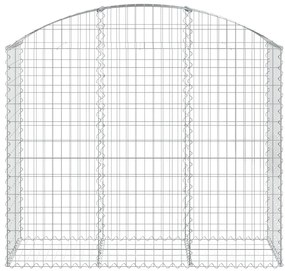 Cesto gabião arqueado 150x50x120/140 cm ferro galvanizado