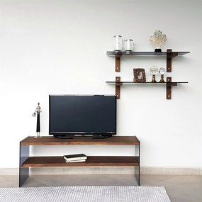 Móvel TV TV102 – Nogueira – 120 x 45 x 35 cm