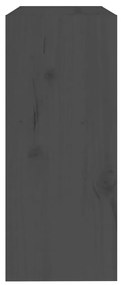 Estante/divisória 60x30x71,5cm madeira de pinho maciça cinzento