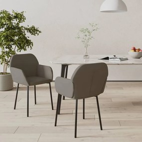 Conjunto de 2 Cadeiras Arkyn em Veludo - Cinzento Escuro - Design Mode