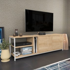 Móvel TV Primrose – Branco Carvalho – 160 cm x 35,3 cm x 50,8 cm