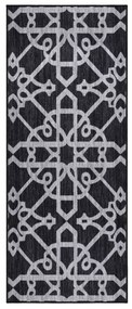 vidaXL Tapete/passadeira 80x200 cm preto