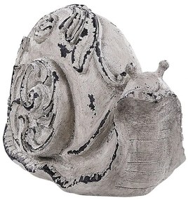 Estatueta de jardim na forma de caracol cinzento CHIBA Beliani