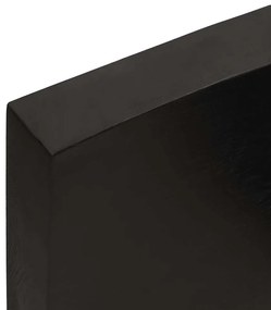 Tampo de mesa 120x40x(2-6) cm carvalho tratado castanho-escuro