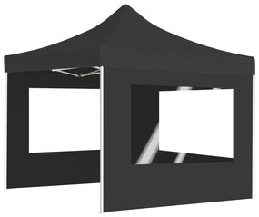 Tenda dobrável profissional com paredes alumínio 2x2m antracite