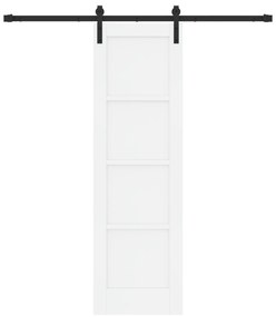 Porta Deslizante com Conjunto de Ferragens Branca 61x198.5 cm em Madei