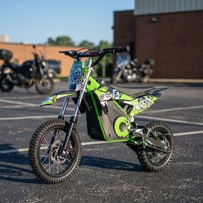 Mota Elétrica Infantil WOLF-E 1000W 36V com Bateria de Lítio, 3 Velocidades e Travões de Disco – Verde