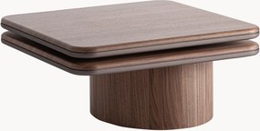 Mesa de centro artesanal em madeira com tampo giratório Kexby