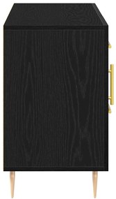 Buffet vidaXL Preto Carvalho 100x36x60 cm Madeira de Engenharia