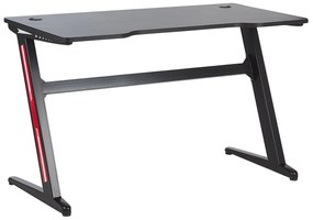 Mesa gaming preta com iluminação LED RGB 120 x 60 cm DARFUR Beliani