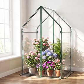 Miniestufa de Jardim, 90,5 x 90,5 x 152,5 cm, Resistente ao Vento, Transparente