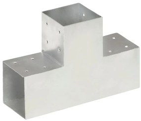 vidaXL Base para poste em forma de T 101x101 mm metal galvanizado