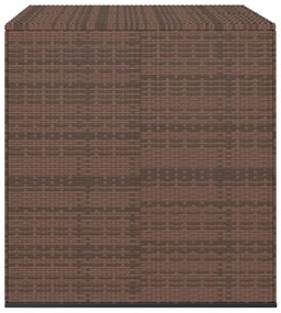 Caixa para almofadões de jardim 100x97,5x104cm vime PE castanho