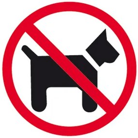 Etiquetas Autocolantes Proibido Animais 114x114 mm Apli de Sinalização para Vidros