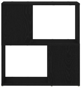 Estante VidaXL Preta Carvalho 60x24x63 cm em Madeira de Engenharia