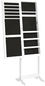 Móvel para joias independente espelhado 42x38x152 cm branco