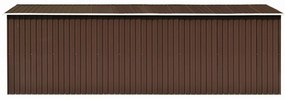 Abrigo de jardim 257x580x181 cm metal castanho