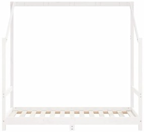 Estrutura de cama infantil 80x160 cm pinho maciço branco