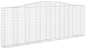 Cestos gabião arqueados 4pcs 400x30x140/160cm ferro galvanizado