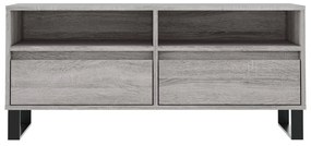 Móvel de TV 100x34,5x44,5 cm derivados madeira cinzento sonoma
