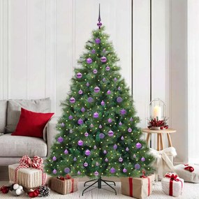 vidaXL Árvore de Natal Artificial com 300 LEDs Verde 180 cm PE e PVC