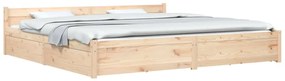 Estrutura de cama c/ gavetas 180x200 cm tamanho Super King