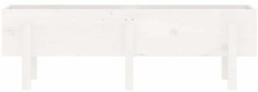 Canteiro elevado de jardim 121x30x38 cm pinho maciço branco