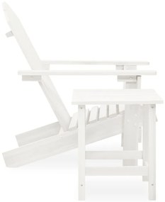 Cadeira de jardim Adirondack com mesa madeira de abeto branco