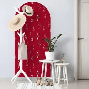 Autocolante de parede para corredor - Arco de flores decorativo