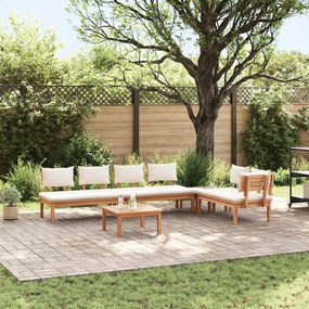 vidaXL Conjunto de Jantar para Jardim de 5 Peças com Almofadas - Madeira de Teak Sólida