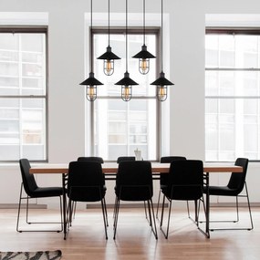 Candeeiro Suspenso Ayazma – Preto – 94 x 24 cm