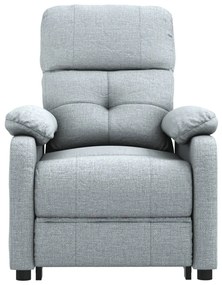 Poltrona de massagens elétrica tecido cinzento-claro