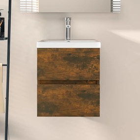 vidaXL Móvel p/ lavatório 41x38,5x45cm deriv. madeira carvalho fumado