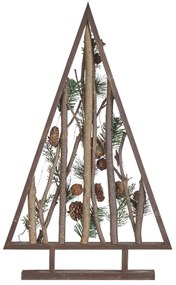 Figura decorativa LED madeira escura 62 cm SVIDAL Beliani