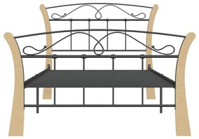 Estrutura de cama 100x200 cm metal preto