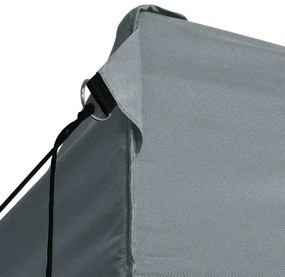 Tenda dobrável profissional festas 3 paredes 3x4m aço antracite