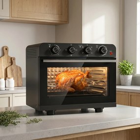 Forno Fritadeira a Ar Quente, 54 x 48 x 48,2 cm, Capacidade de 36 L, Preto