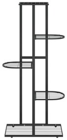 Suporte de vasos c/ 5 prateleiras 43x22x98 cm metal preto