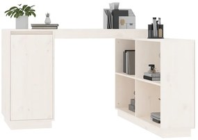 Secretária 110x50x75 cm madeira de pinho maciça branco