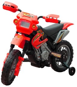 vidaXL Motocicleta para crianças vermelho e preto