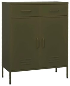 Armário de arrumação aço 80x35x101,5 cm verde-azeitona