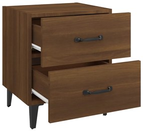 Mesas de cabeceira 2 pcs 40x35x47,5 cm cor carvalho castanho