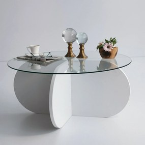 Mesa de Café Bubble – Branca – 75 cm x 35 cm x 75 cm